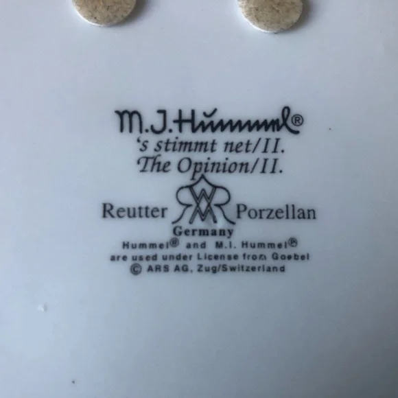 Miniature tea set Reuter Porzellan Germany with Hummel picture - Picture 4 of 5